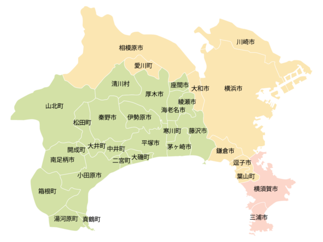 神奈川県のご遺骨お引き取りマップ